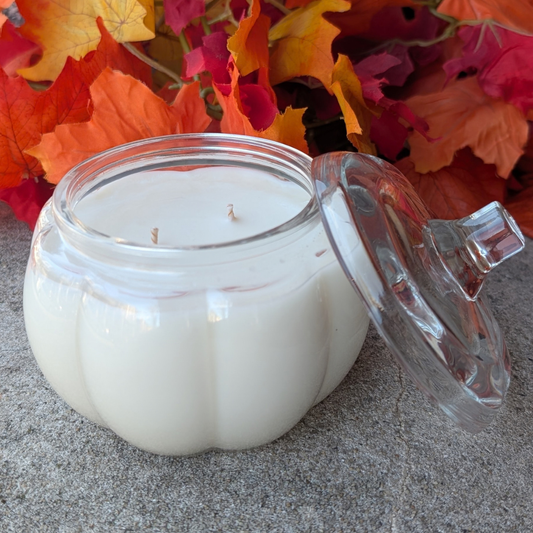 14oz Clear Pumpkin Candle